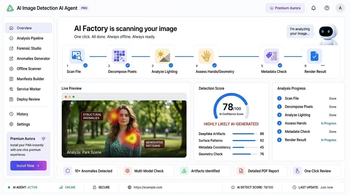 AI measurement assistant — example of the AI tool dashboard software